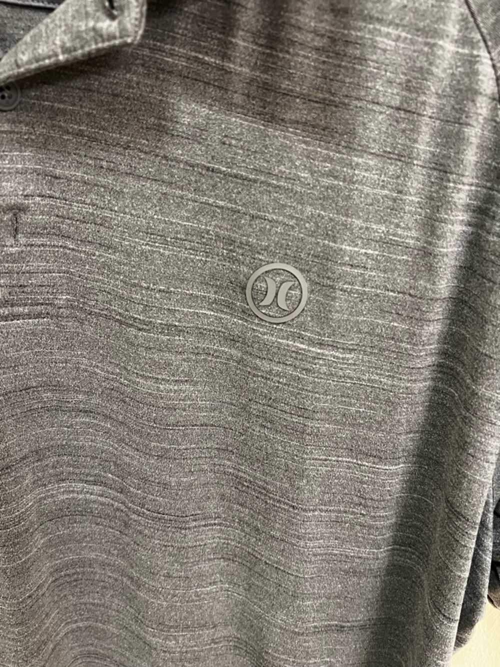 Hurley Men's Charcoal Heather Polo - Picture 3 of 5